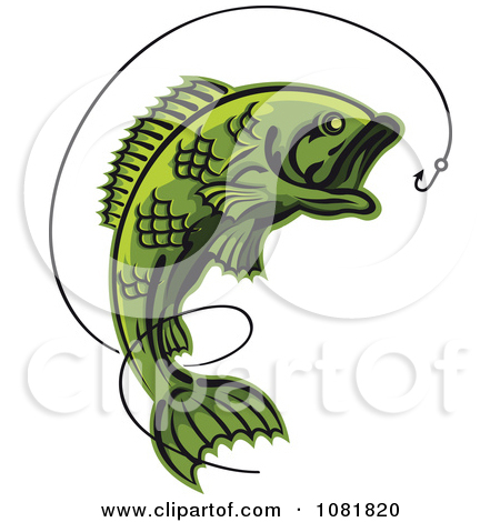 Clipart Chum Salmon Fish With And Without Fishing Wire Royalty Free