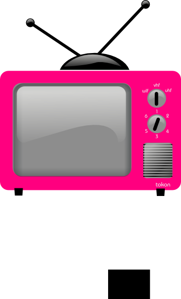 Pink Old Tv Clip Art At Clker Com   Vector Clip Art Online Royalty