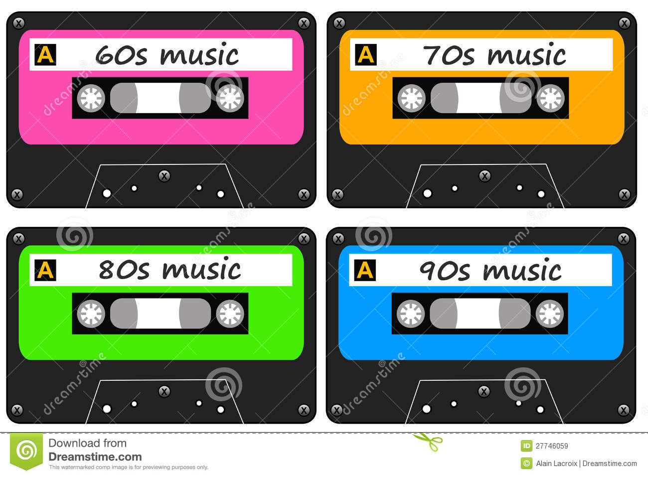Music Cassettes With Golden Oldies From The 60s 70s 80s And 90s