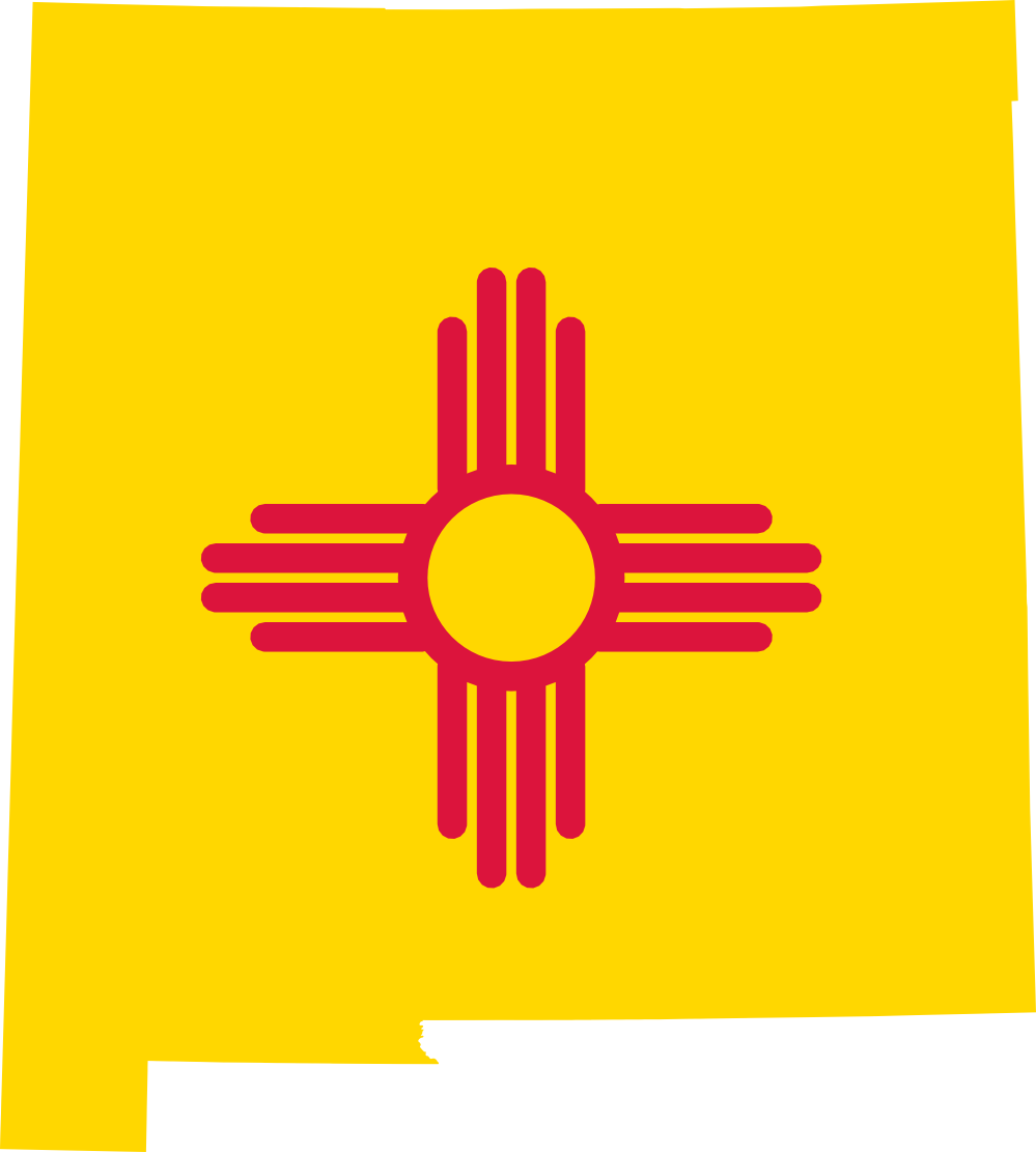 New Mexico Clipart Flag Map Of New Mexico 999px Png