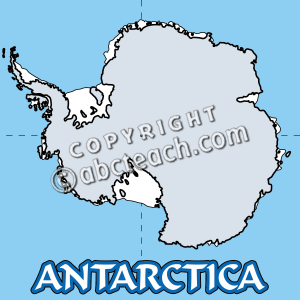 Antarctica Map Continent Illustration Geography Color Clip Art Member