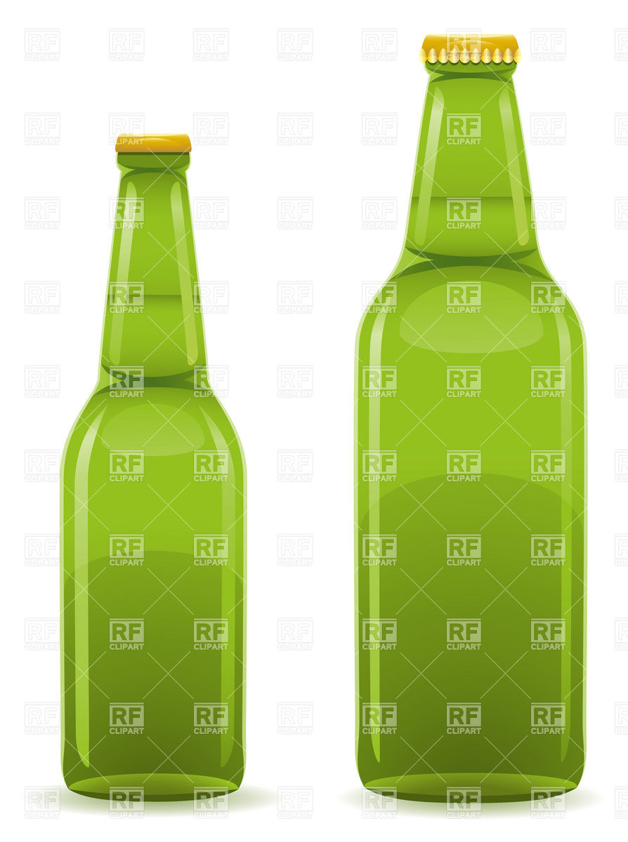 Green Closed Beer Bottle Without Label Download Royalty Free Vector