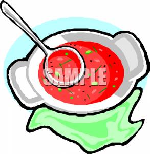 Soup Spoon Clipart A Soup Spoon And A Bowl Tomato Soup 110425 232584