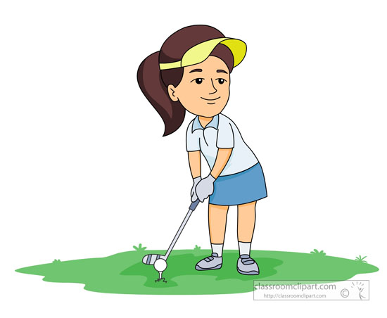Golf Clipart   Female Golf Player   Classroom Clipart