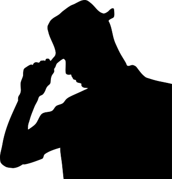 Man Wearing Hat Silhouette    People Male Men Bw Man Wearing Hat