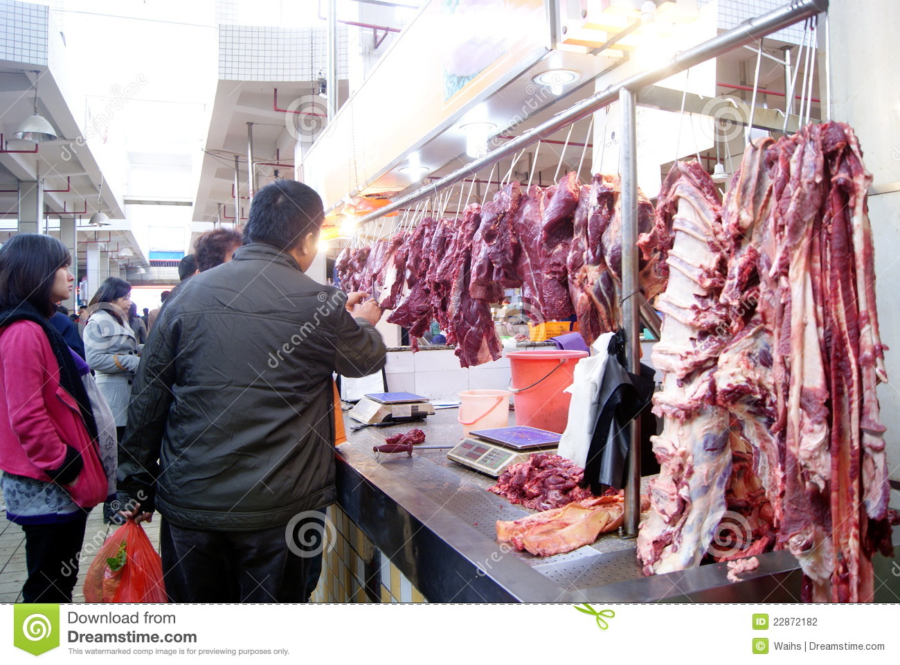 January 17 2012 Shenzhen Baoan Shanghe Meat Market  Here The Meat