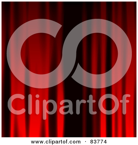 Free  Rf  Clipart Illustration Of A Red And Black Seamless Curtain
