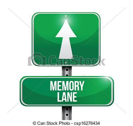 Memory Lane Road Sign Illustration Design   Csp16276434