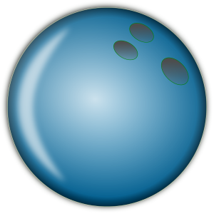 Bowling Ball Large Blue Clipart