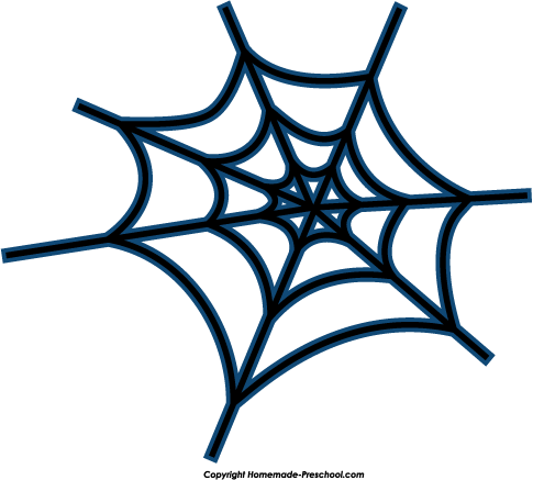 Home Free Clipart Halloween Clipart Spider Web Blue