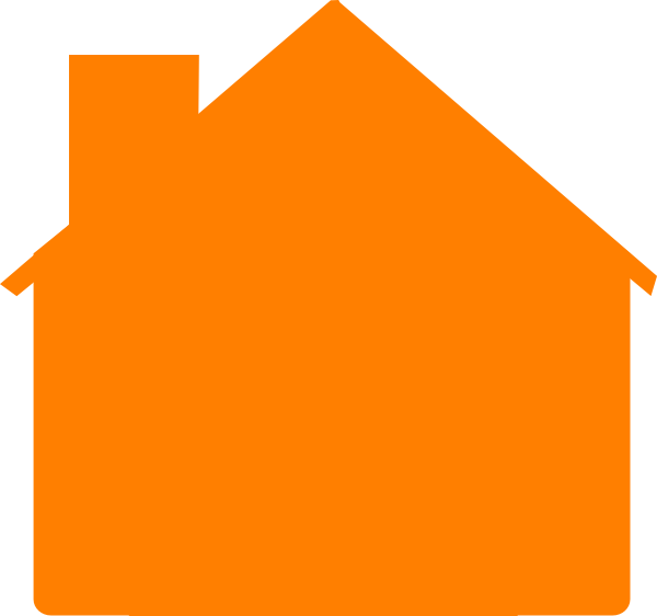 Simple Orange House Clip Art At Clker Com   Vector Clip Art Online