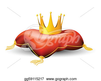 Stock Illustration   Royal Crown On The Pillow   Clip Art Gg59115217