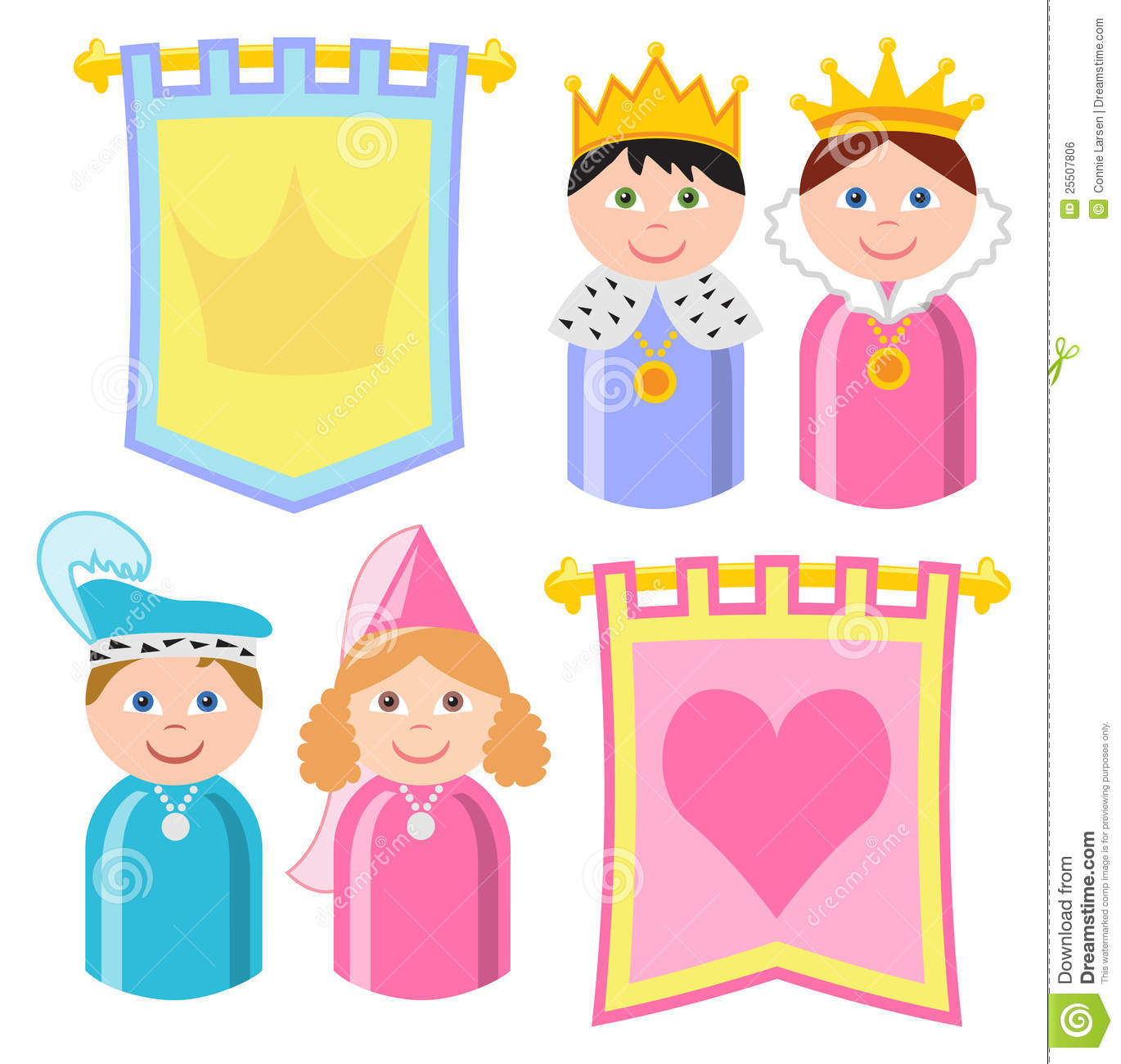Royal Family Banners Eps Royalty Free Stock Image
