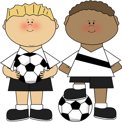 Boys Soccer Clip Art Image   Two Boy Soccer Players