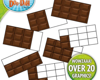 Chocolate Bar Fractions Clipart   O Ver 20 Graphics
