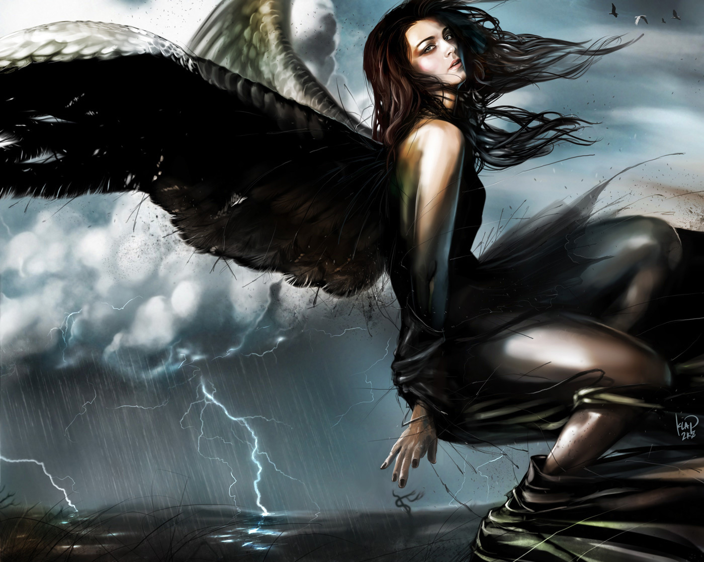Jpeg Dark Gothic Angel Art Source  Http   Www Fanpop Com Clubs Gothic