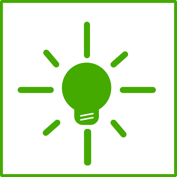 Green Light Bulb Energy Icon Clip Art At Clker Com   Vector Clip Art