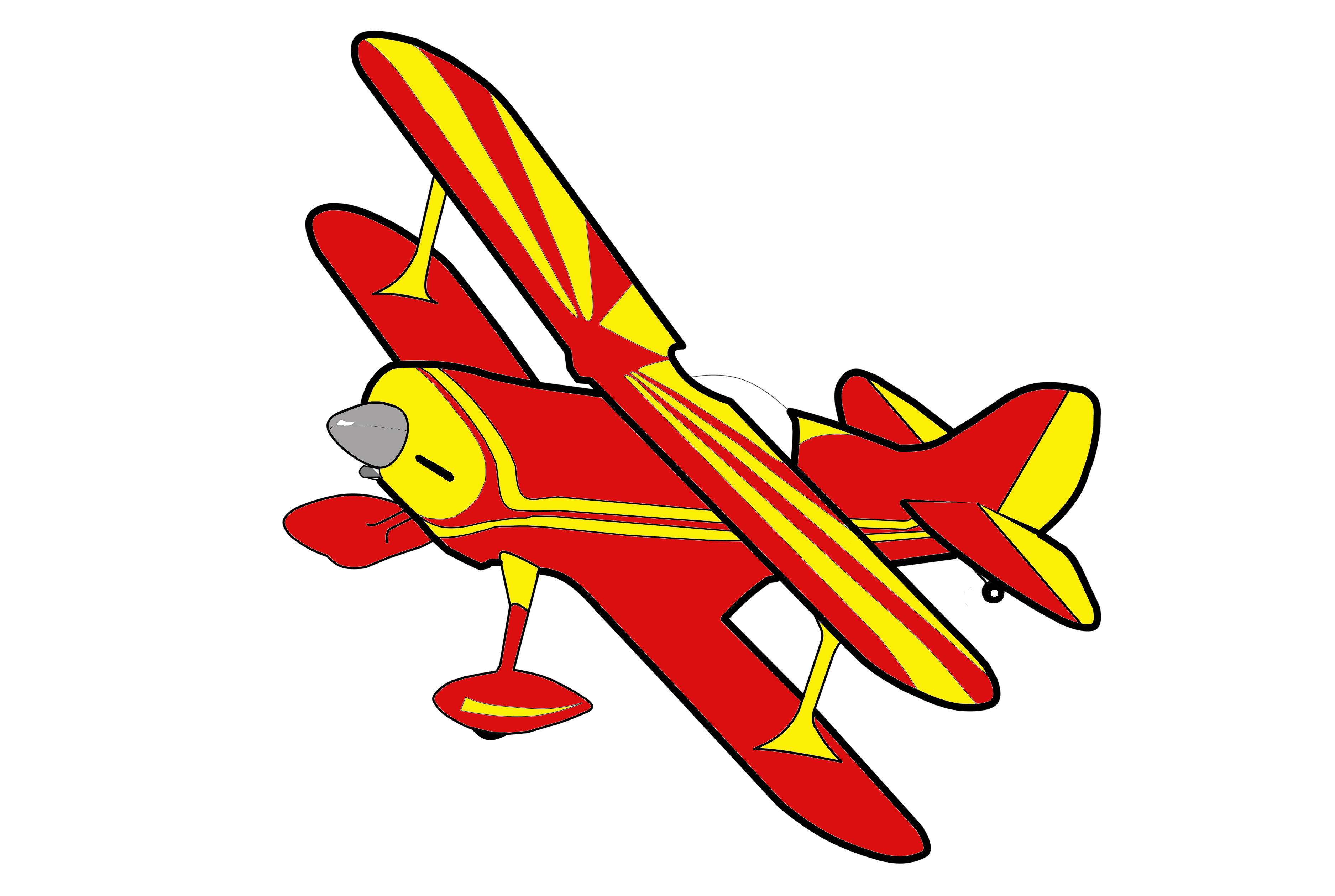 Free  Rf  Biplane Clipart Illustration By Pams Clipart   Stock