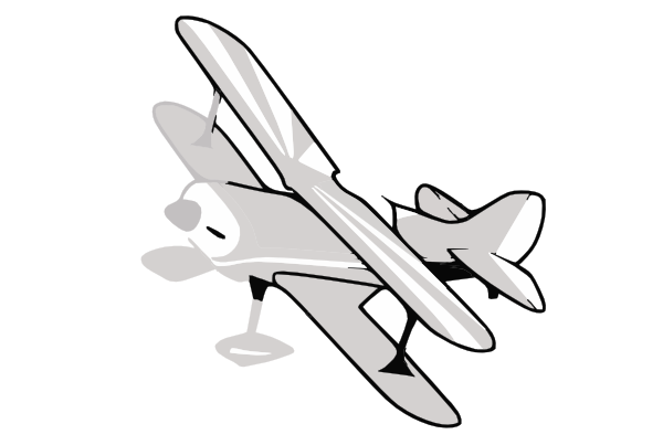 Grey Biplane Clipart Clip Art At Clker Com   Vector Clip Art Online