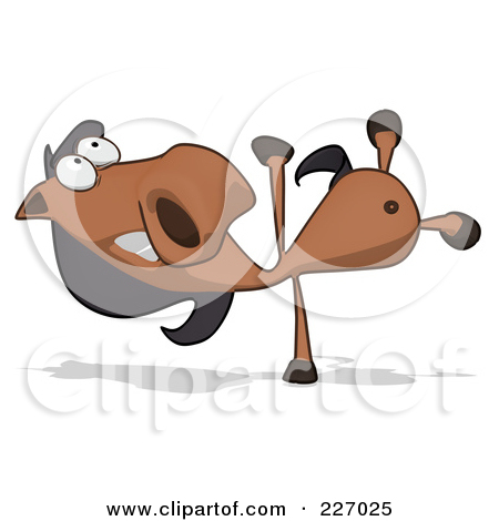 Free  Rf  Clipart Illustration Of A Cartoon Charlie Horse Doing