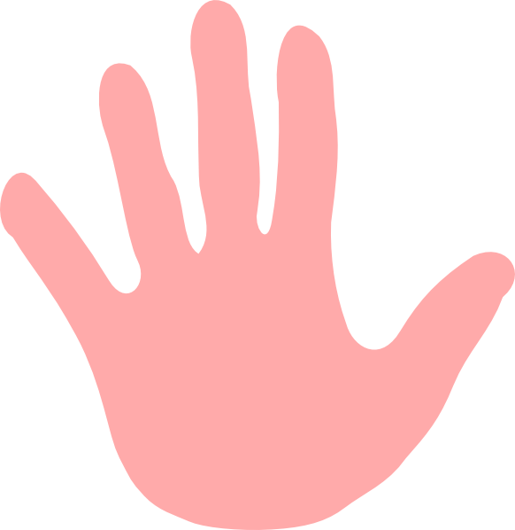 Pink Handprint Clip Art At Clker Com   Vector Clip Art Online Royalty