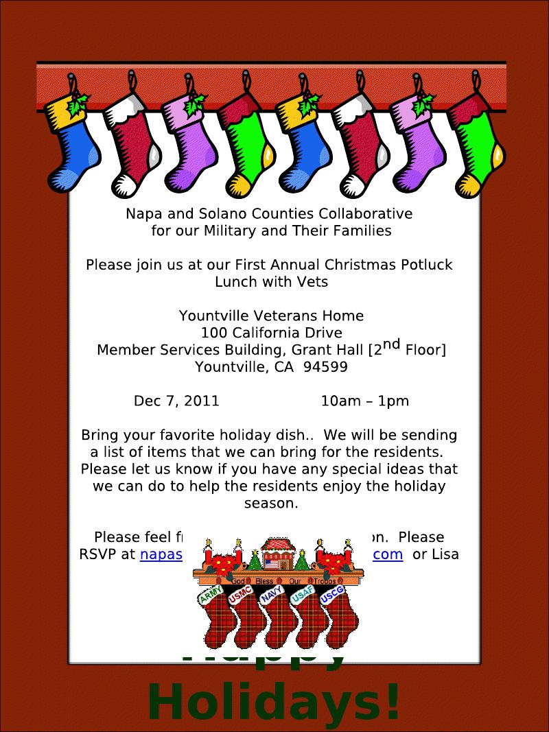 Solano Counties Collaborative   First Annual Christmas Potluck Lunch