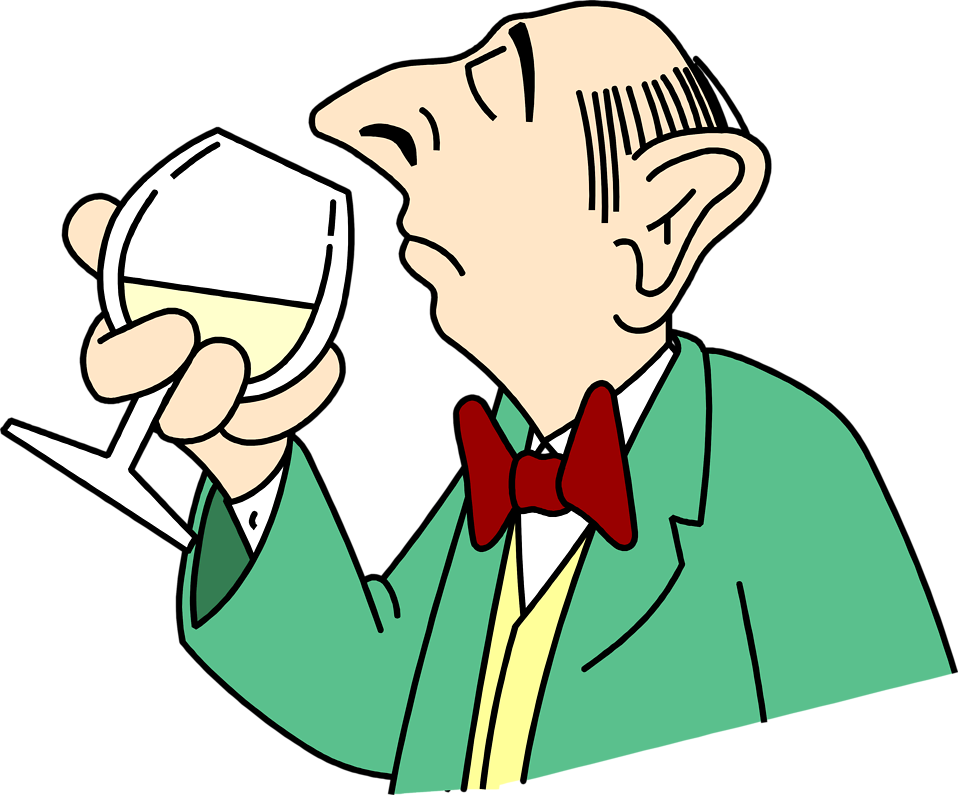 Wine Man   Free Stock Photo   Illustration Of A Man Sniffing A Glass