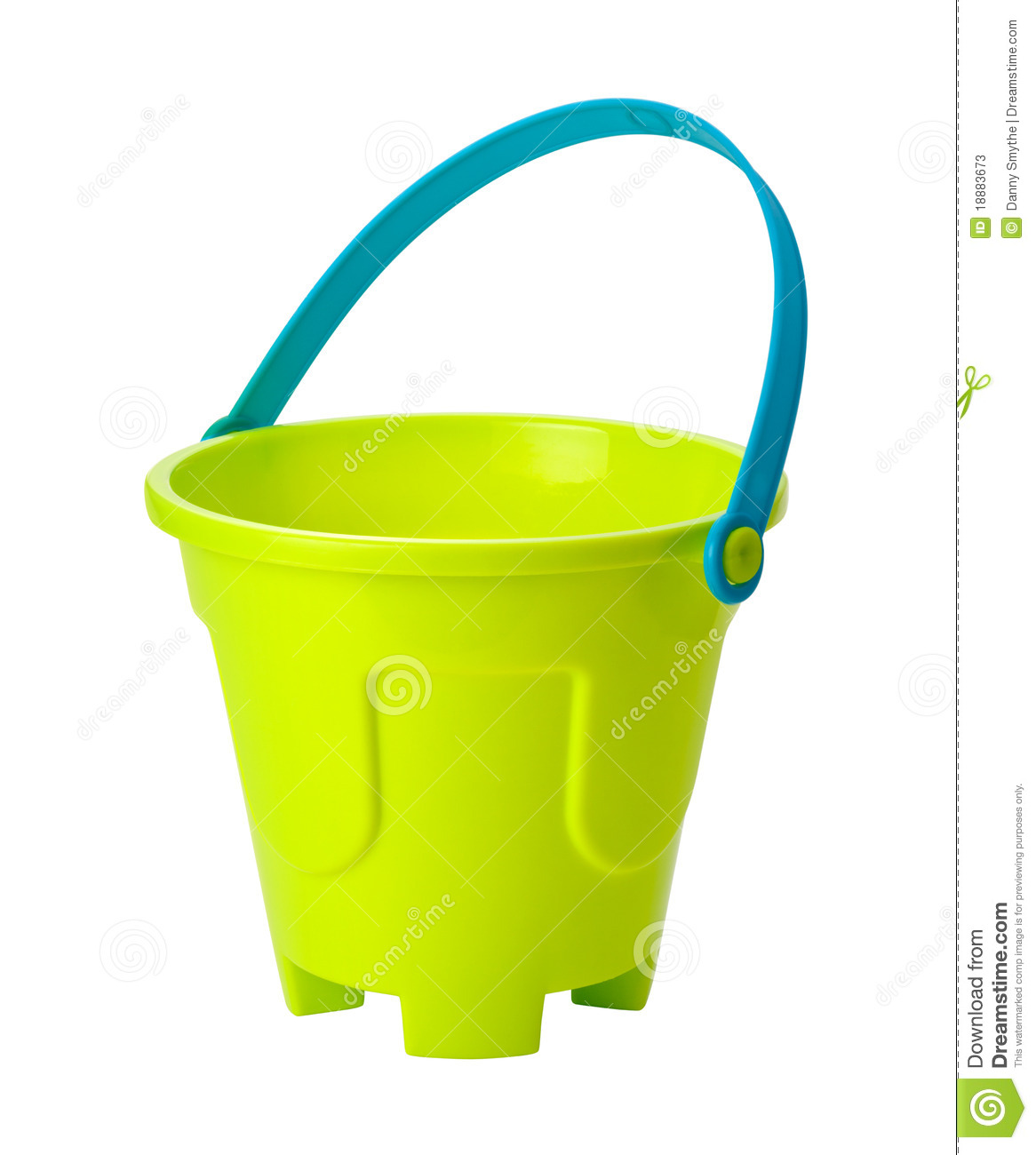 Beach Toy Sand Pail Isolated With Clipping Path Isolation Is On A