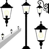 Clipart Of Street Lamp K2139721   Search Clip Art Illustration Murals