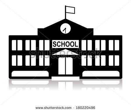Library Building Clipart Black And White School Building In Black And