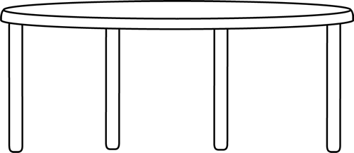 Black And White Table Clip Art   Black And White Table Image