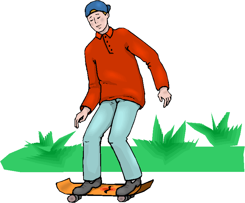 Man Play Skateboard Free Microsoft Clipart