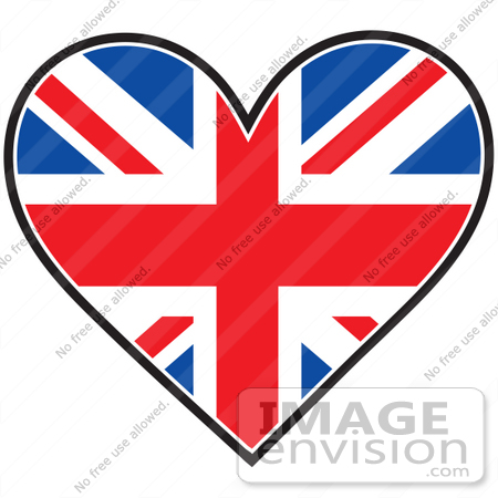 Union Clipart 41378 Clip Art Graphic Of A Union Jack Heart Flag By
