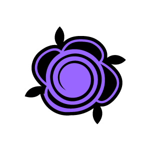Of Flower Clipart   Purple Swirl Painted Rose With White Background