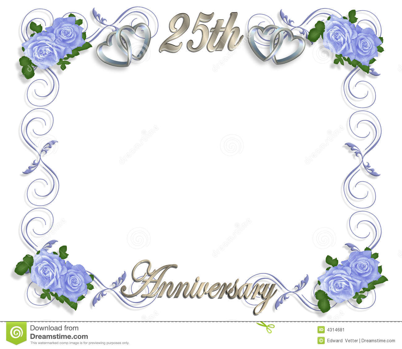 25th Anniversary Template Stock Image   Image  4314681
