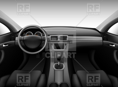 Dashboard   Car Interior Made With Gradient Mesh Download Royalty