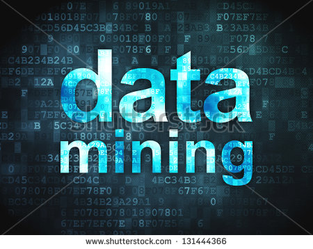Data Concept  Pixelated Words Data Mining On Digital Background 3d