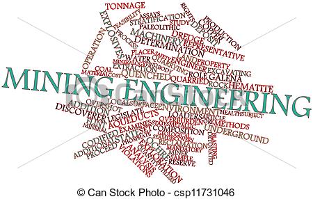 Drawing Of Word Cloud For Mining Engineering   Abstract Word Cloud For