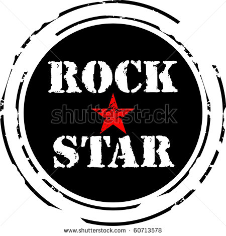 Rock Star Clip Art For Kids Rock Star Rubber Stamp   Stock