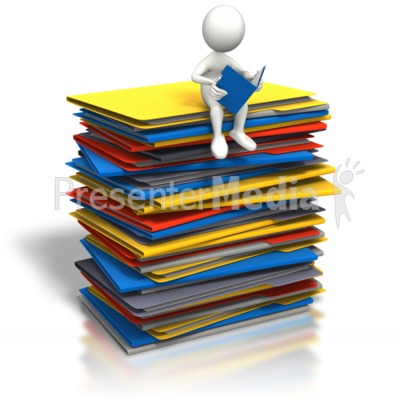 Figure Browsing Open Folder   Education And School   Great Clipart