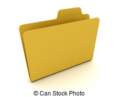 File Folder Stack On White Background 3d