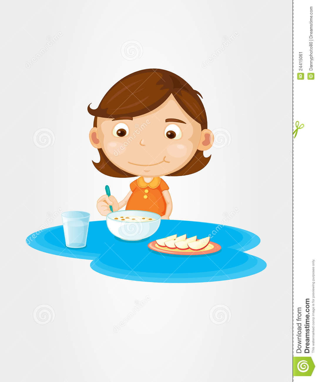 Girl Eat Breakfast Clipart Images   Pictures   Becuo