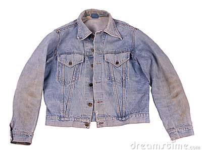 Old Faded Blue Jean Levi Denim Coat Jacket  The Ultimate Look For The