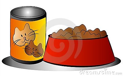 Food On Home Royalty Free Stock Image Pet Cat Food Can Bowl Clip Art