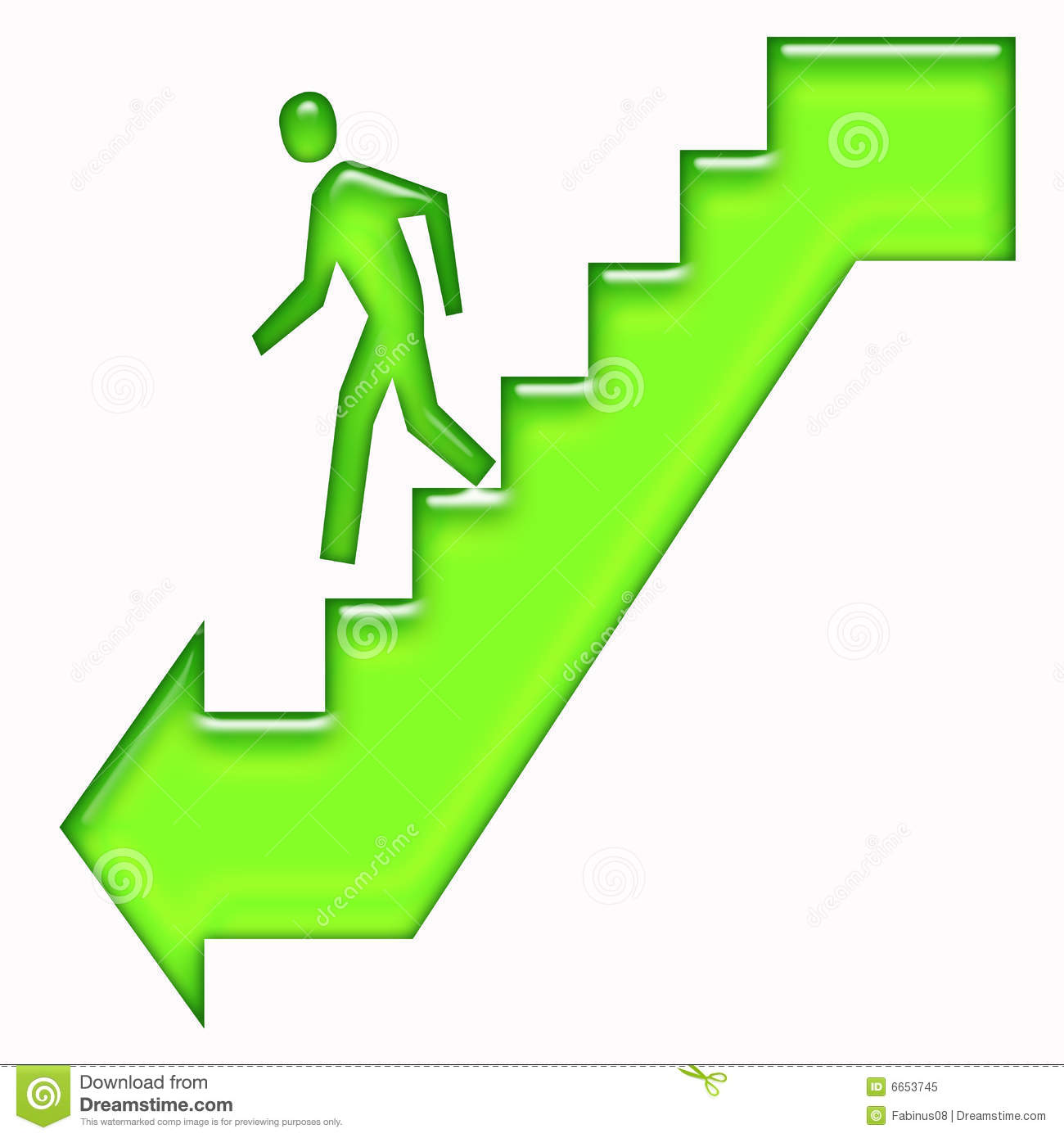 Of Person Walking Down Stairs Sign With Directional Arrow Clipart