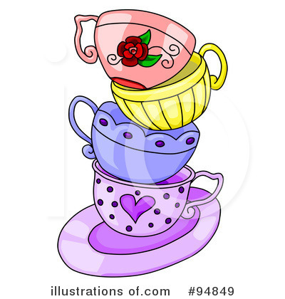 Tea Cups Border Clip Art Free