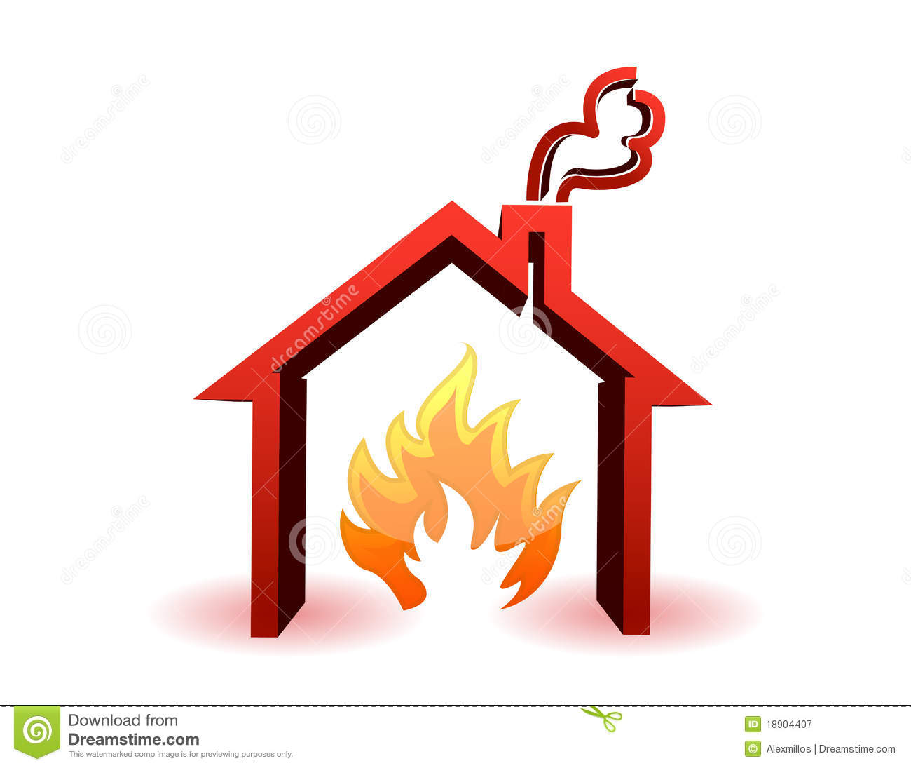 Burning House Clipart Burning House Illustration