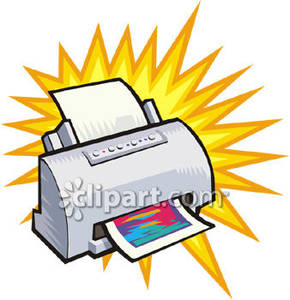 Color Computer Printer   Royalty Free Clipart Picture