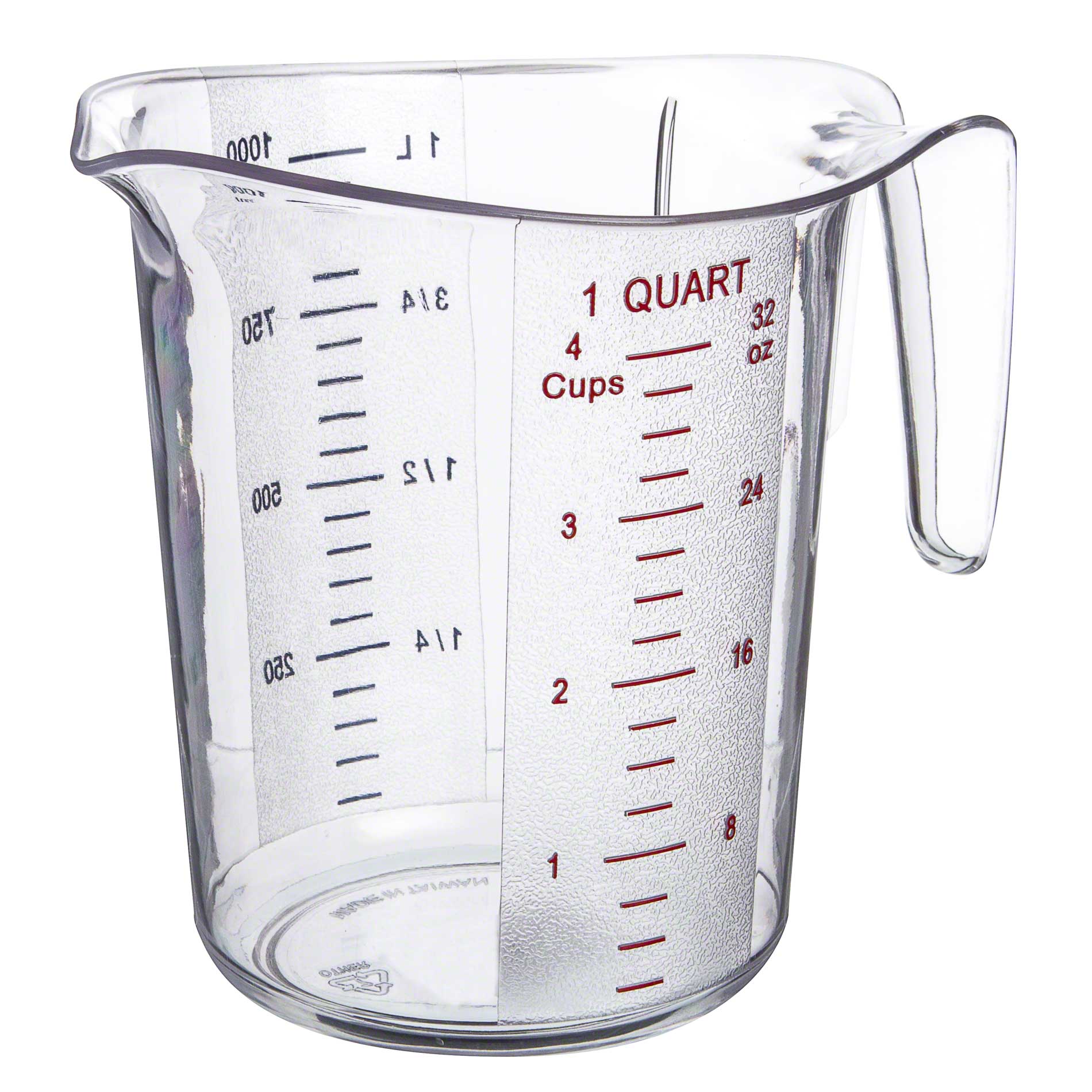 Update International   Mea 100pc     1 Quart Plastic Measuring Cup