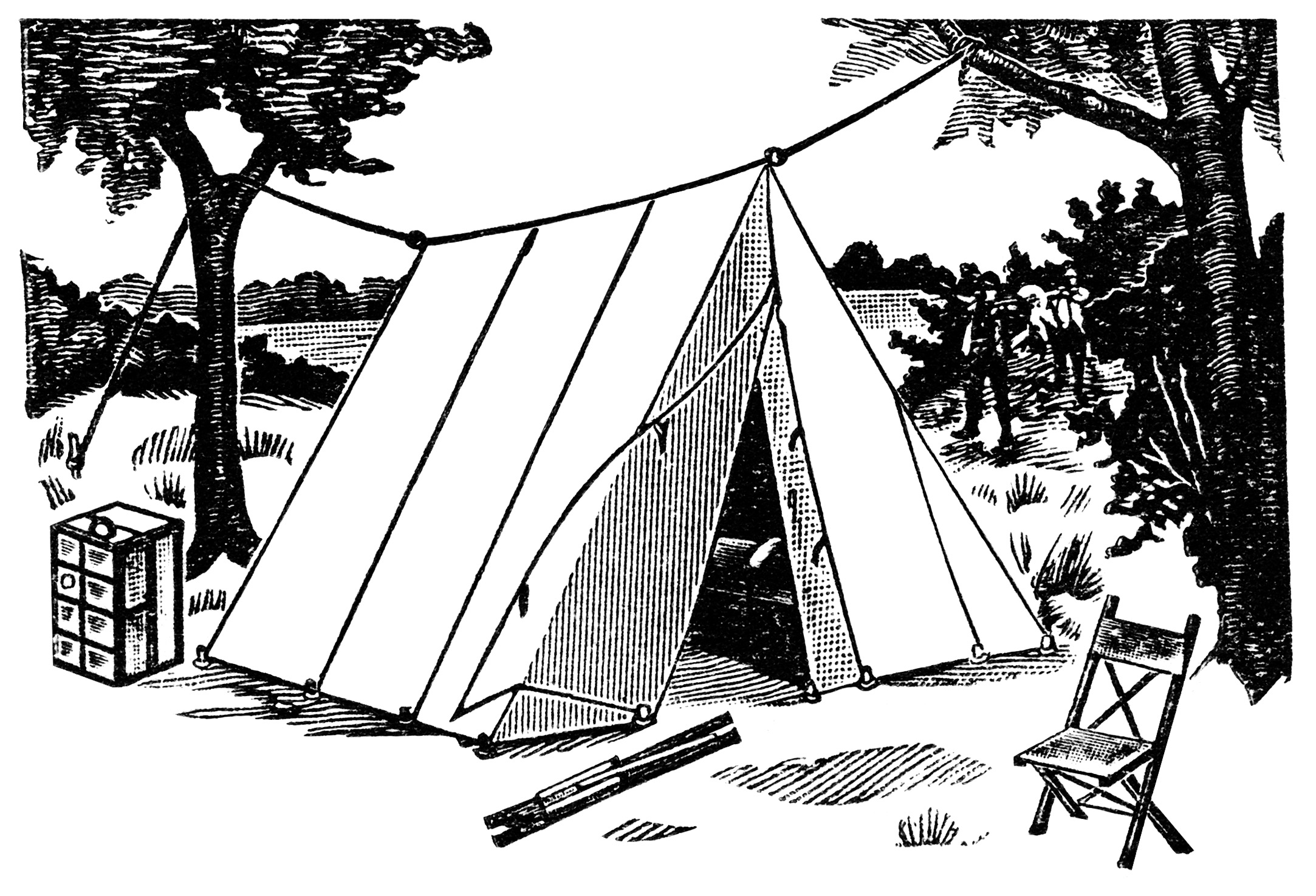 Camping Tent Clipart Black And White Click On Images To Enlarge
